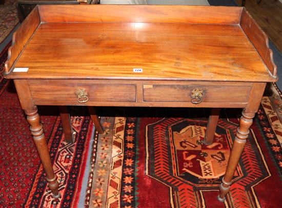 A Victorian mahogany tray top washstand, W.97cm